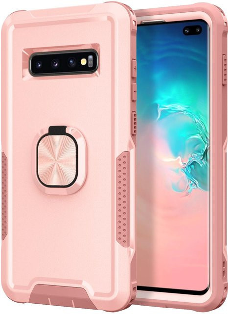 Samsung Galaxy S10 und S10 Plus robuste 3-Schicht-Handyhülle in Pink mit Stoßschutz und Anti-Rutsch-Funktion - Bild 1