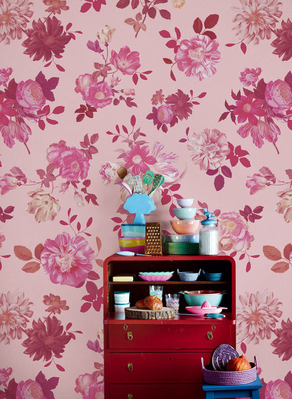 Eijffinger Tapete Vintage Flowers in Rose aus Vlies - Bild 2