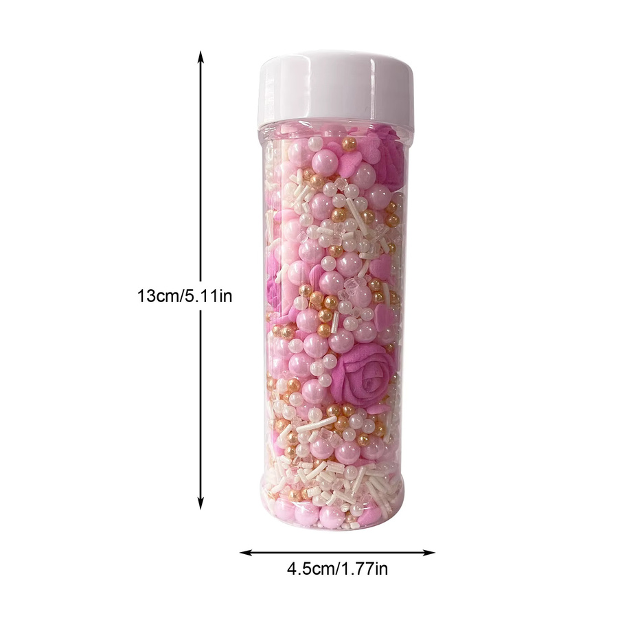 Rosa Streusel und Perlen 130 g - Bild 2