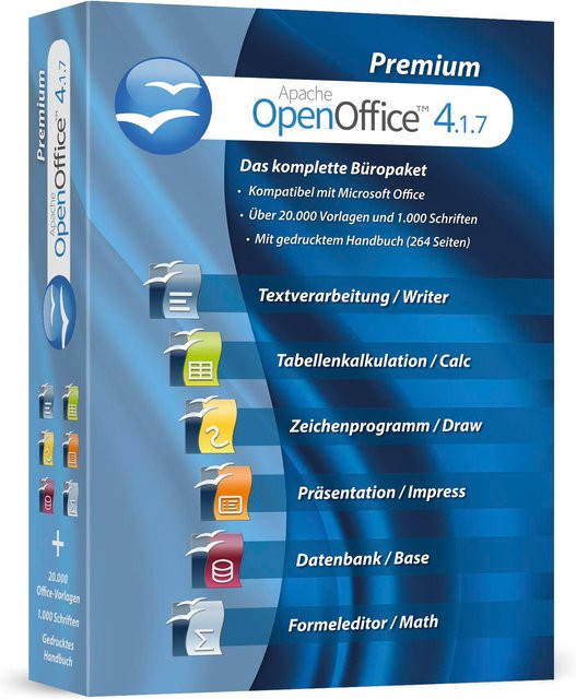 Apache OpenOffice 4.1.7 Premium Office Suite für Windows auf physischer Medien - Bild 1