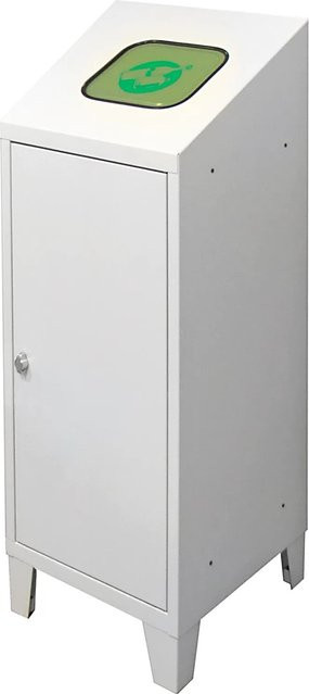 PROREGAL Recycling Abfallsammler Trio mit verzinktem Behälter, Lichtgrau, H x B x T: 122 x 120 x 45 cm, 3 x 120 Liter - Bild 1