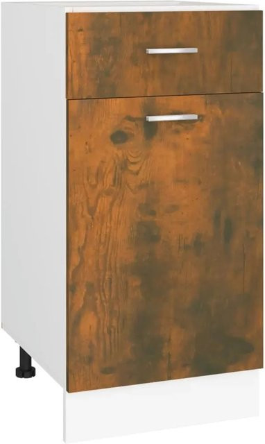 vidaXL Unterschrank mit Schublade in Räuchereiche, Braun, B: 40 cm, T: 46 cm, H: 81,5 cm - Bild 1