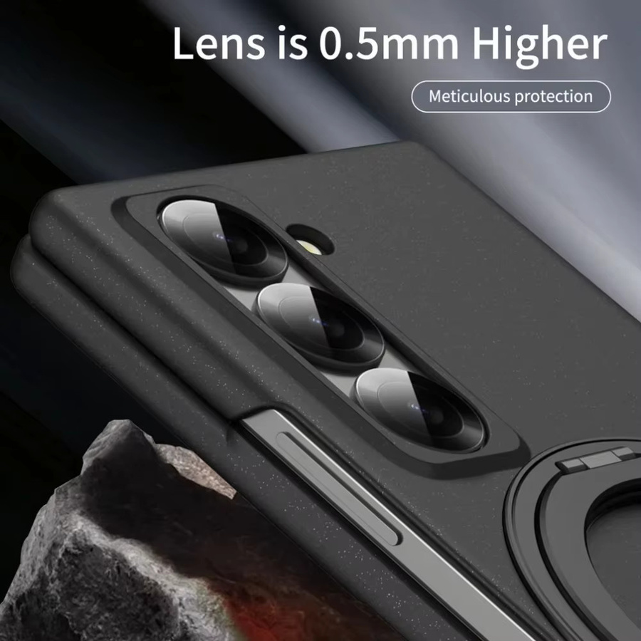 Samsung Magnethalterung 360 Grad drehbar mit Glasfolie und Anti-Drop-Abdeckung für Samsung Z Fold 7, 6, 5, 4, 3 in Blau - Bild 2