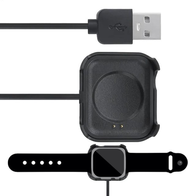 Smartwatch Ladestation und Ladekabel in Schwarz für P6, X16, HW22, T500plus und X8PLUS - Bild 1