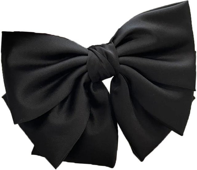 YULIN Haarspange Satin Schleife, schwarz, Unisex - Bild 1
