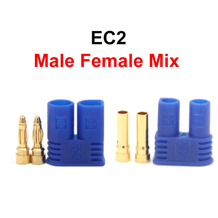 Cltgxdd Bananen Stecker Set EC2 EC3 EC5 EC8 Männliche und Weibliche Buchsen in Blau für Modellbau und Hochstrom-Anwendungen - Bild 3