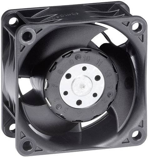 EBM Papst Axiallüfter 612 J/2H 12 V/DC 70 m³/h Schwarz B/T/H: 60 x 60 x 32 mm - Bild 1