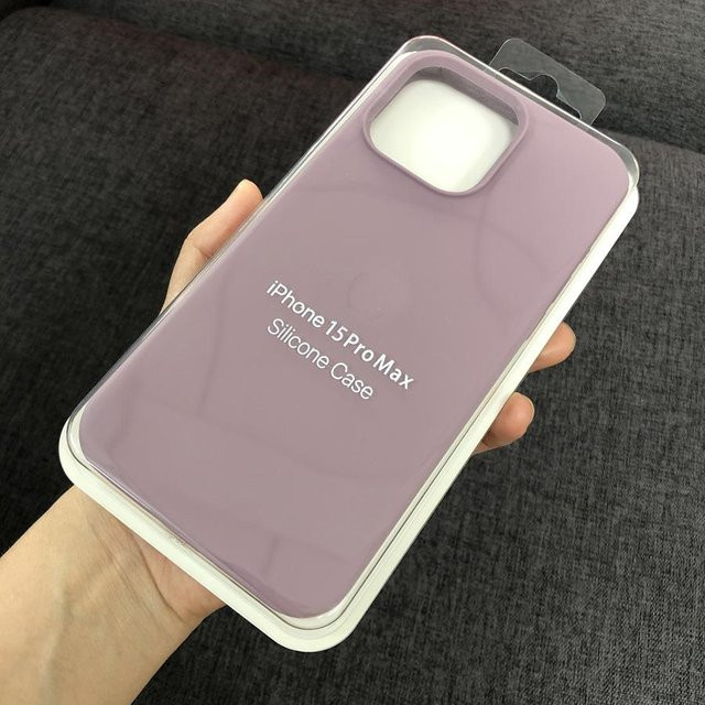 KH Liquid Silikon Schutzhülle für iPhone 15 14 13 12 11 Pro Max Plus XR XS in Purple - Bild 1