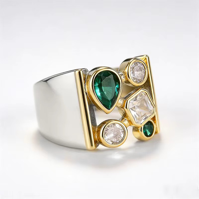 Huitan Ring, Bicolor, Zirkonia, Damen - Bild 2