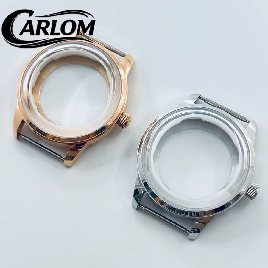 Carloms Uhrengehäuse Cocktail Arch, Silber Roségold poliert, 33mm/40mm - Bild 1