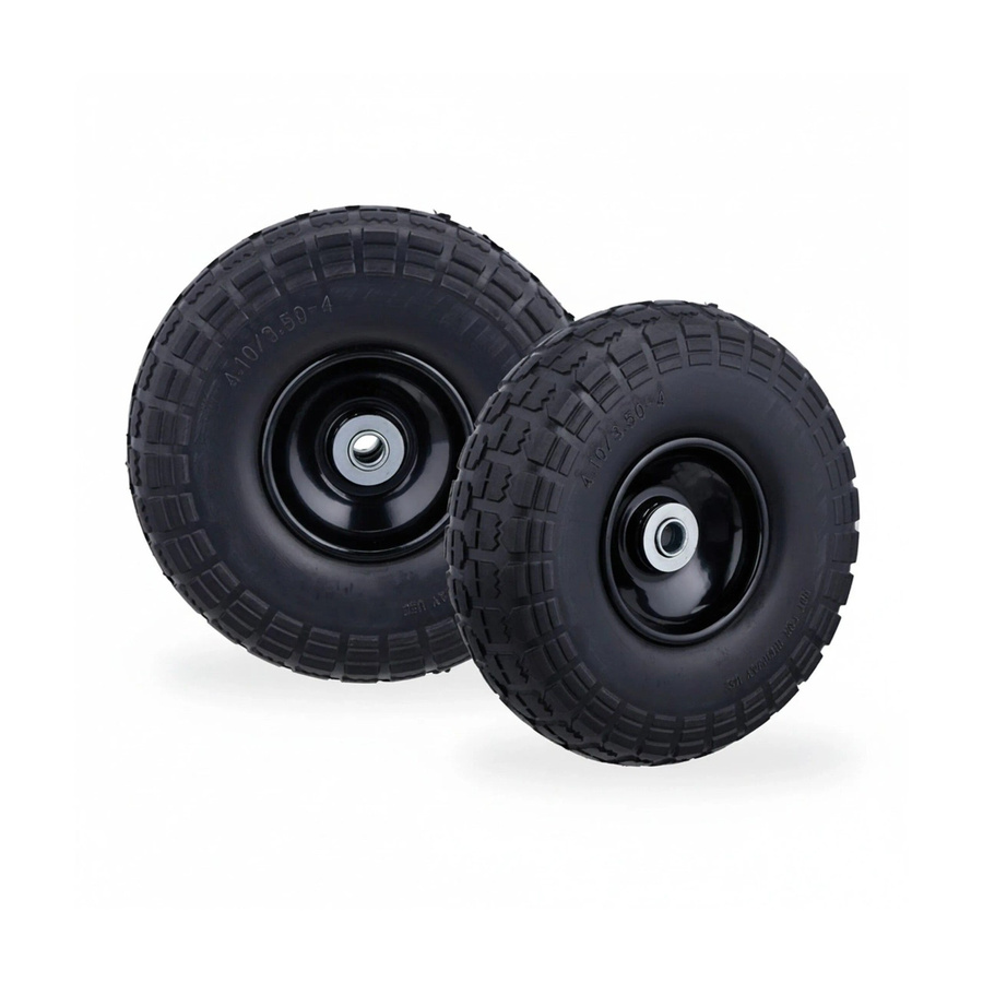 Relaxdays Sackkarrenrad aus Vollgummi und Stahl in Schwarz, pannensicher, Durchmesser: 26 cm, Breite: 8,5 cm - Bild 2