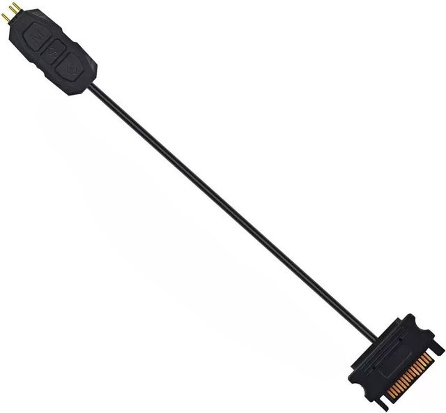 AuyiHomu 5V 3-Pin ARGB Gehäusebeleuchtungs-Controller mit 3 Tasten für LED-Streifen und Lüfter, Schwarz/Multicolor - Bild 1