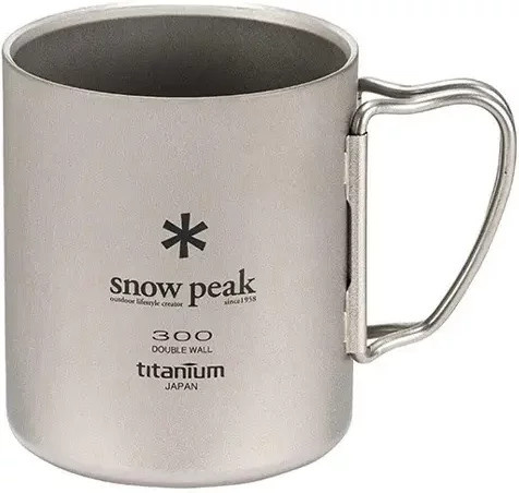 Snow Peak Doppelwandige Titan-Tasse 300 ml in Silver - Bild 1