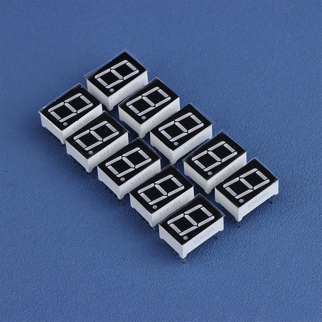 10 Stück JTZTF 7-Segment LED-Digitalanzeige-Röhren 0,56 Zoll in Rot, 5161AS 5161BS 1-Bit Ziffer mit 10 Pins, Gemeinsame Anode oder Kathode - Bild 1