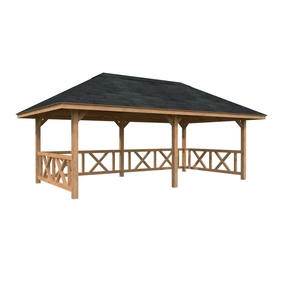 PALMAKO Pavillon Bianca Set 107 aus Fichtenholz in Braun, B/H/T: 588 x 319 x 300 cm - Bild 2