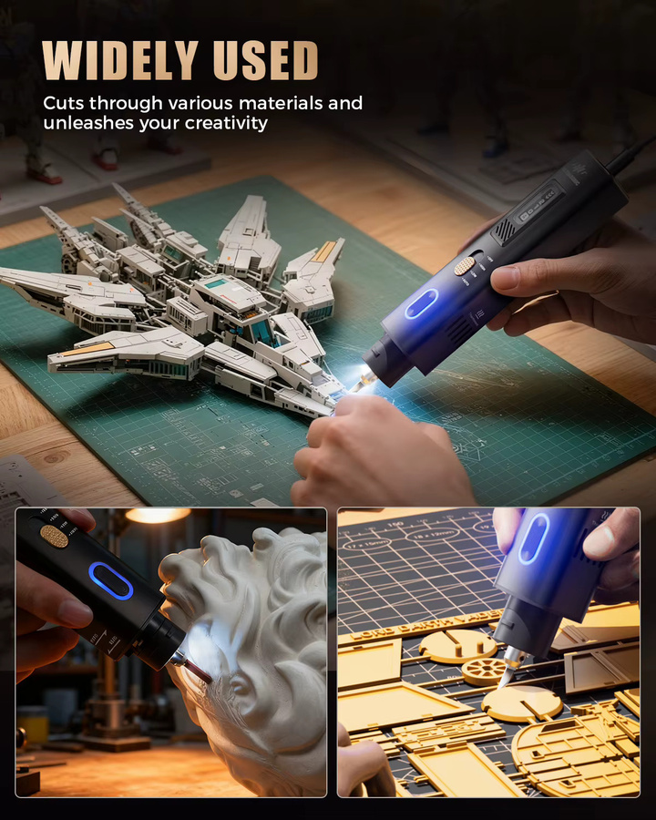 Jakemy JM-Y10 PRO Ultraschall-Schneidmesser mit Überhitzungsschutz für DIY-Projekte und Modellplatinen - Bild 3