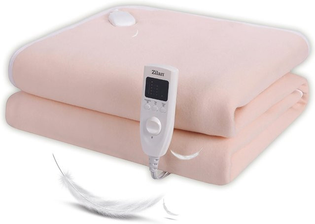 Zilan Elektrische Heizdecke mit Timer in Beige, B/T: 150 x 80 cm - Bild 1