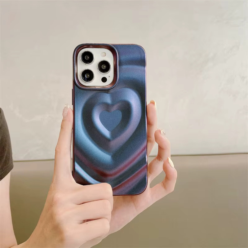 MUQGEW Stoßfeste iPhone Schutzhülle mit Koreanischem Candy-Design, Wellen- und Herz-Motiv sowie Glitter-Effekt in Multicolour für iPhone 17 16e 15 14 13 12 Pro Max - Bild 3