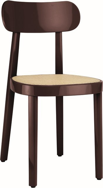 Thonet 118 Stuhl aus Holz und Rattan in Braun - Bild 1