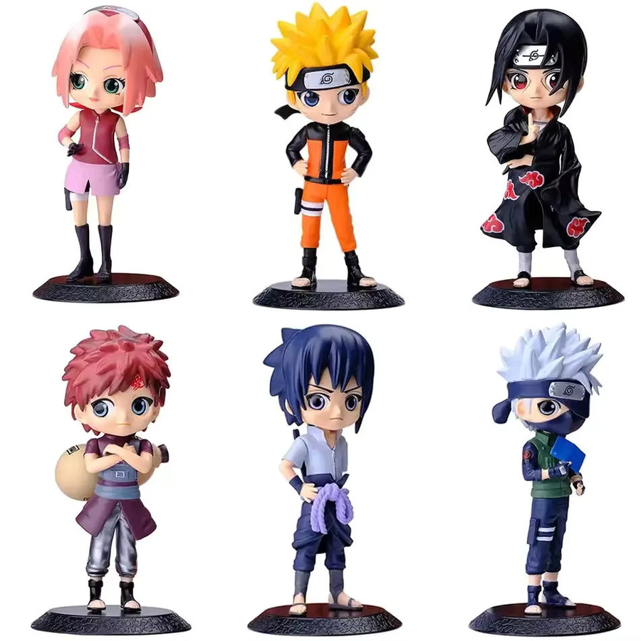 Bandai Anime Naruto Charakter Uzumaki Naruto und Uchiha Sasuke PVC Modell Ornament in Multicolor, Höhe: 15,5 cm - Bild 3