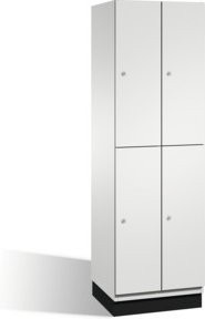 C+P Doppelstockspind Cambio auf Sockel mit 4 Fächern, Farbe Lichtgrau, H: 195 cm, B: 60 cm, T: 52,5 cm - Bild 1