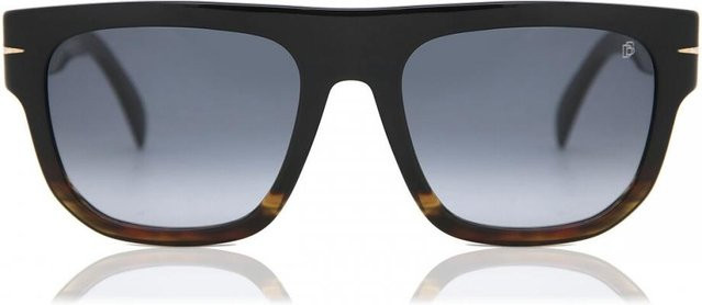 David Beckham DB 7044 S Sonnenbrille, Herren, Vollrand, Square, Black Horn, Grey - Bild 1