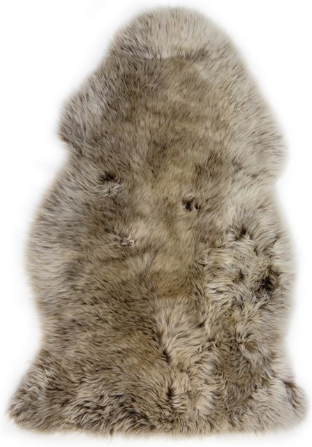 Modernes Lammfell aus organischer Schurwolle in Beige mit unregelmäßiger Form - Bild 1