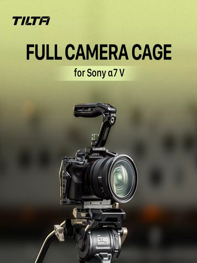 Tilta TA-T100 Kamera-Cage-Kit für Sony A7 V, A7M5 und A7R V in Schwarz mit Kabelklemme, Xeno-Seitengriff und PD V-Mount-Akkuplatte - Bild 1