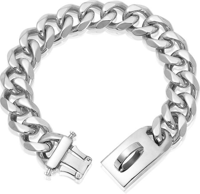 Hundehalsband Edelstahl, Goldene Hundekette, 19 mm, 31 cm - Bild 1