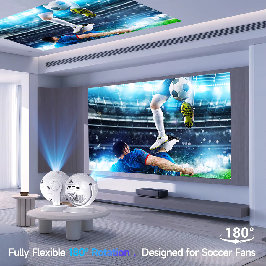 Magcubic HY300F Mini LED Projektor mit Android 14, 8K Unterstützung, WiFi 6 und Bluetooth 5.4, Farbe: Weiß - Bild 4