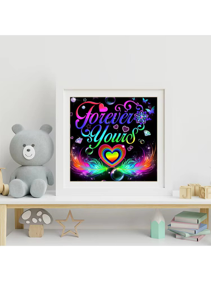 Evershine DIY Diamant-Mosaik Liebesherz als Vollbesatz-Malerei in Multicolour, B/H: 20 x 20 cm - Bild 3