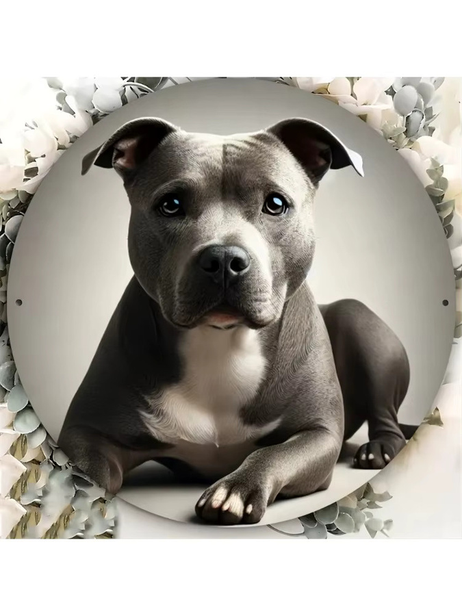 Potdemiel Vintage Staffordshire Bull Terrier Aluminiumschild zur Wandmontage - Bild 4