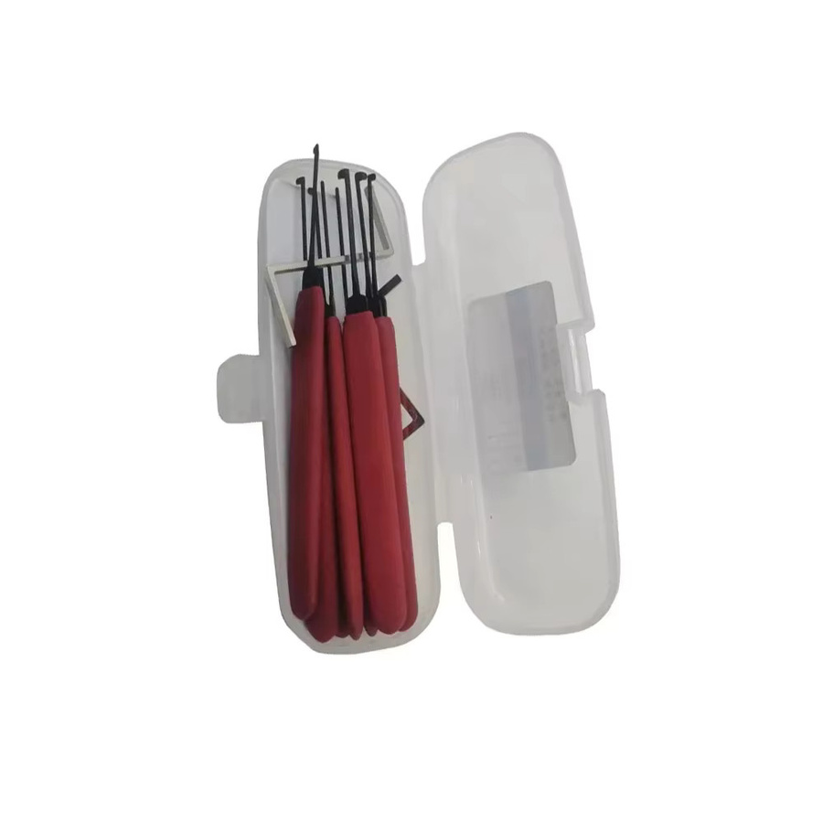 HUK 8-teiliges Kaba Lockpicking-Set für Dimple-Schlösser in Rot - Bild 2