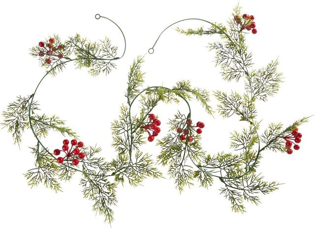 VBS Thuja Girlande aus Kunststoff in Grün für die Winterdekoration - Bild 1