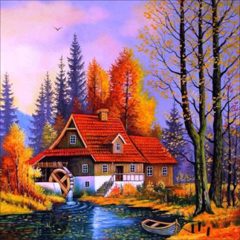 FIYO Diamond Painting Set 5D DIY Stickerkunst für Wanddekoration, mehrfarbig, B/B: 30 x 30 cm - Bild 1