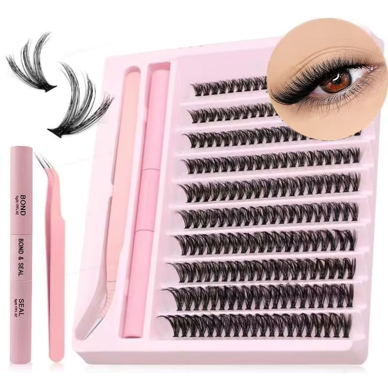 HNKMP Wimpernbüschel 0.07D Curl, 200 Stück, Falsche Wimpern Set - Bild 4