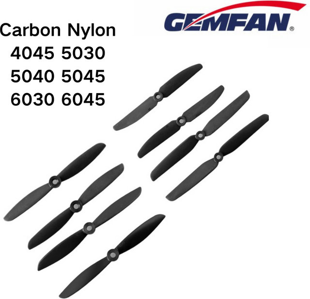 Gemfan 2-Blatt-Propeller, 4 Paar, Carbon-Nylon, Schwarz - Bild 1