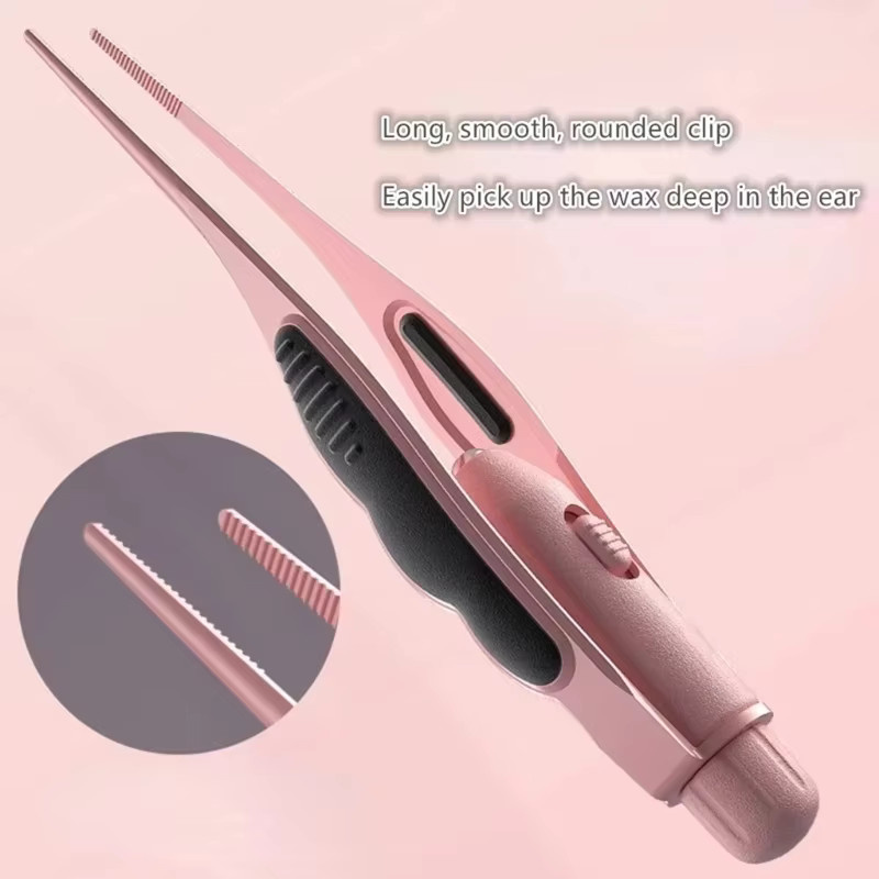 Leuchtender Ohrspülclip für Kinder und Babys zur Ohrreinigung mit Licht in Grün oder Pink - Bild 2