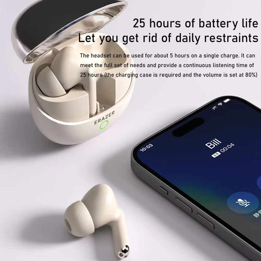 Lenovo E30 Wireless In-Ear Kopfhörer mit Bluetooth 5.3, Rauschunterdrückung und schwerem Bass in Schwarz oder Weiß - Bild 3