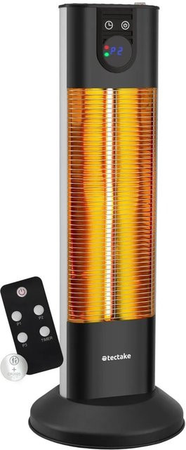 tectake Infrarotheizstrahler Solaris Terra Schwarz mit Aluminiumgehäuse und 3 Leistungsstufen, B/T/H: 29 x 29 x 76,5 cm - Bild 2