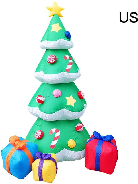 Aimo Aufblasbarer Weihnachtsbaum mit aufblasbaren Geschenkboxen für die Außenhofdekoration in Grün - Bild 1