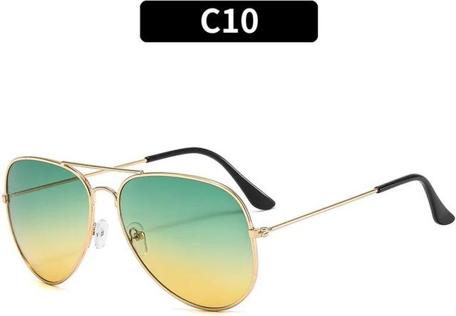 Aviator Sonnenbrille, Unisex, Vollrand, Edelstahl, Gold - Bild 1