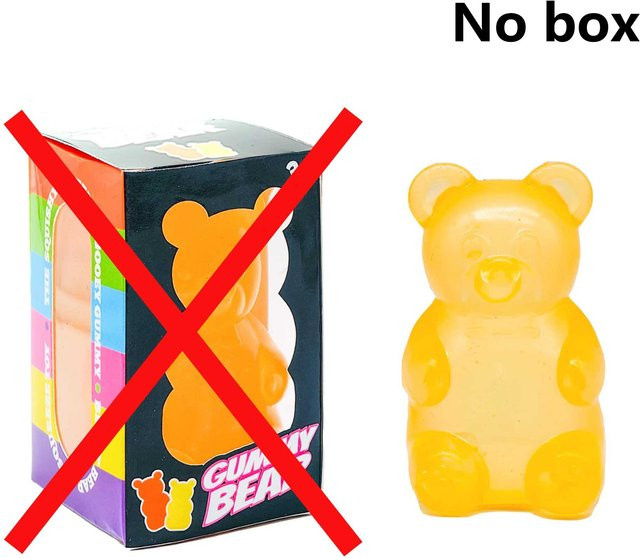 BC Pet Supplies Süßes Gummibärchen Sensorisches Knetspielzeug, Gelb - Bild 1