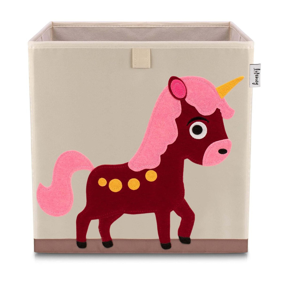 Lifeney Aufbewahrungsbox Einhorn, beige, B/T/H: 33 x 33 x 33 cm - Bild 1