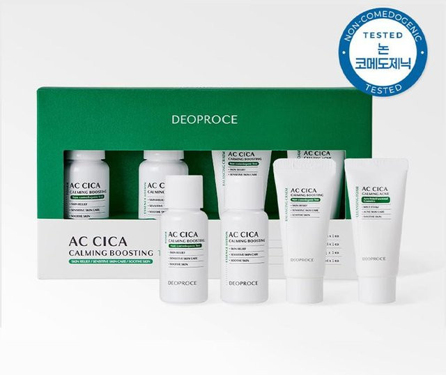 DEOPROCE AC Cica Beruhigendes Boosting Probier-Set, 4-teilig, Centella Asiatica - Bild 1