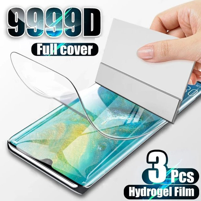 3 Stück Hydrogel Displayschutzfolien für Huawei P30 P40 P20 Mate 20 Lite Y6 Y7 P Smart Z 2019 2021 Nova 5T transparent - Bild 1