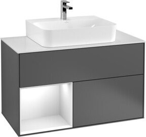 V&B Waschtischunterschrank Finion 100 Wandbeleuchtung, Lackiert, Breite: 100 cm, Höhe: 50,1 cm, Tiefe: 50,1 cm - Bild 1