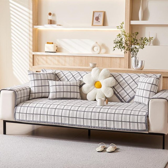 Modernes quadratisches Sofakissen aus Baumwolle von Super Six, einfarbig, B/B/H: 70 x 70 x 70 cm - Bild 1