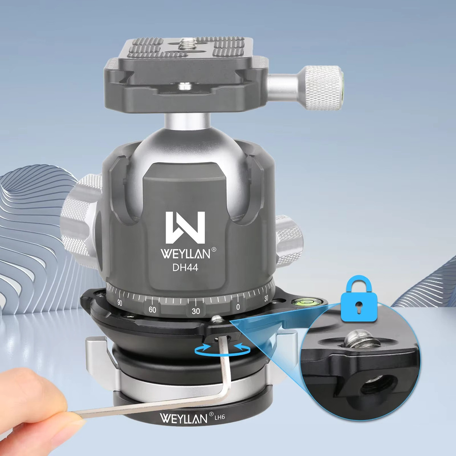 WEYLLAN LH6 Nivellierbasis aus Aluminiumlegierung mit Stativkopf und Einstellnivellierer für bis zu 15 kg Belastung - Bild 5