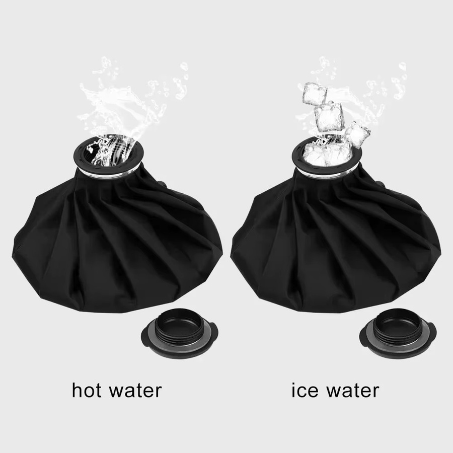 DUTRIEUX Wiederverwendbarer Eisbeutel als Kalt- und Warmwasser-Kompressentasche in Schwarz für Sportverletzungen, Schwellungen und Schmerzen - Bild 4